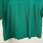 Athleta  Womens Echo Button Down Short‎ Sleeve Shirt Teal Green Medium Athleisure Photo 7