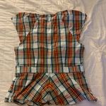J.Crew Plaid Peplum Top Photo 3