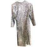 J. McLaughlin NWT  Zebra Panama Catalina Cloth Faux Wrap Dress Y2 Photo 2