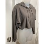 Wild Fable  Gray Corduroy Cropped Zip Up Hoodie Size M Womens Crop Photo 1