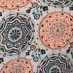 Monteau  Black Coral Medallion Print Tank Top Size Medium Bohemian Festival Photo 2