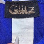 Glitz Ruffled Off The Shoulder Blue Bodysuit Large Photo 7