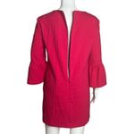 ZARA Dress Womens Small Hot Pink Mini Dress Bell Sleeves Boho Bohemian Colorful Photo 3