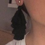 Francesca's New! Black Tassel Earring  Photo 0