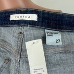 Eunina Francesca's Mid Rise 3” Fray Hem Denim Jeans Shorts Medium Wash Size 27 Photo 8