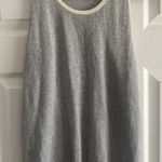 James Perse  4 Womens Large Gray Organic Cotton Cashmere Blend Clean Girl Top Photo 0