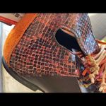 ZARA Women Snakeskin Leather & suede with Tassel Lace Up Sandals New size 37/6.5 Photo 8