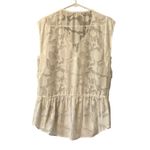 Daniel Rainn Size Small White Semi-Sheer Tunic Sleeveless Top Lace Crocheted Photo 1
