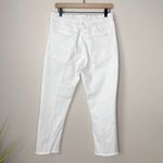 AGOLDE  Riley High Rise Straight Crop in‎ Sour Cream Size 30 Slim Stretch Raw Hem Photo 6