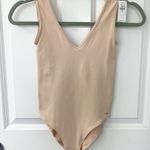 Old Navy New with tags  bodysuit XS tan beige cream neutral nude v neck Photo 0