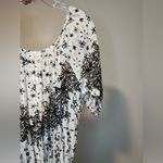 Poupette St Barth Off Shoulder Printed Flowy Beachy Romper Lightweight Sz S White Photo 2