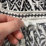 Panama Jack Black White Palm Tree Lace Trim Linen Blend Top Size S Prairie Boho Photo 6