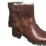 Lucky Brand New! Taini Moto Leather Biker Buckle Strap Combat Bootie - Size 6.5 Photo 8