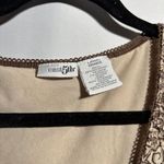 East 5th VTG Brown Beige Floral Paisley Top Square Neck Fairy Grunge Boho Cottage Retro L Photo 2