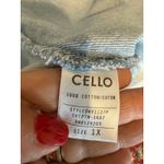 Cello  Denim Jacket Women‎ 1X Distressed Frayed Hem Crop Light Blue Jean Festival Photo 6