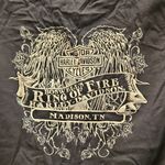 Harley Davidson Like New! Harley-Davidson Black Tee with Skull And Wings Design Womens Size M Photo 3