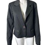 Vintage Uniform JohnPaulRichard Blazer Women's 12 Pinstripe Dark Academia Jacket Photo 0