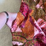 Kourt Tropical Leaf Puff Sleeve Mini Dress Pink Orange Multicolor Size S‎ NWT Photo 7