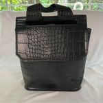 ASOS Design Black Mini Croc Reptile Backpack Faux Leather Boho Grunge Minimalist Photo 0