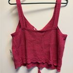 Old Navy  Top Womens Large Sleeveless Pink Crop Crochet‎ Photo 4