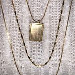 Vintage Napier Multi Strand Necklace and Carl Art Locket Rectangle Gold Tone Photo 8