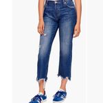 Free People We the  Jeans Maggie Mid-Rise Straight-Leg Sequoia Blue Size‎ 25 Photo 8