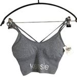 Kensie Heather Gray Tag Free Longline Sports Bra Size S NWT Photo 0