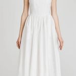 WAYF  Selene Lace Trim Stretch Cotton Midi Dress Size XS Photo 0