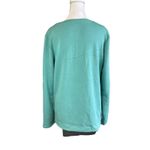 Croft & Barrow Women's  Sweatshirt Size S Teal Button Detail Long Sleeve NWT Photo 7
