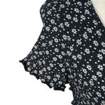 American Eagle  Small Soft & Sexy Rib Top Floral Snap Front Scoop Neck Stretch Photo 2