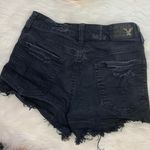 American Eagle Black Distressed High Rise Shorts Photo 3