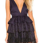 Lovers + Friends NWT‎  Revolve Navy Blue Cleo Lace Mini Dress Size MEDIUM Photo 0