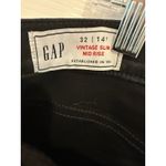 Gap  Vintage Slim Mid Rise Black Jeans Size‎ 32/14 Tall Denim Pants Photo 3