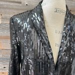 Susana Monaco NWT Black Sequin Blazer Front Snap Size Small Photo 3