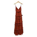 Lulus Lavish Perfection Rust Orange Ruffled Tiered Maxi Dress size Small NWT Photo 5