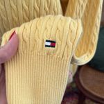 Tommy Hilfiger Vintage 80s/90s Yellow Cotton Cable Knit Zip Up Cardigan Sweater Photo 1
