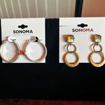 Sonoma Silver and Gold Bead Hoop Earrings Set Photo 0