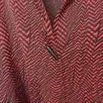 Yushi Jacket Size XL One Button Textured Long Sleeve Lagenlook Art To Wear Artsy Red Photo 1
