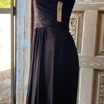 Badgley Mischka Bagdley Mischka Bronze Strapless Ruched Dress Size 8 NWT Photo 5