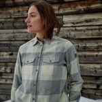 Fjällräven Fjallraven Canada Shirt Comfort Fit Gray Wool Blend Flannel Button Up womens XXS Photo 3