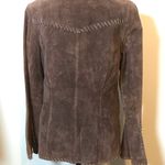 Faded Glory VINTAGE CHOCOLATE BROWN SUEDE JACKET V-NECK SLIT SLEEVES FULLY LINED WOMENS SZ S Photo 4