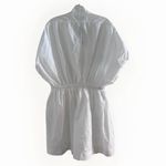 RICK OWENS TECUATL Sail Mini Dress Shirt‎ Coat Snaps Cotton Size S White $1450 Photo 9