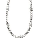 Men Barbed Wire Titanium Steel Studded Chain Necklace Photo 0