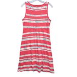Tommy Bahama Tommy‎ Bahama Women's Coral White Striped Floral Sleeveless Cotton Dress Size MD Photo 1