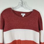 Market & Spruce  Womens Sweater Size 1X Plus Size StripedCrew Neck Pullover Photo 3