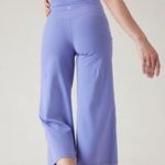 Athleta New  M Elation Wide Crop Pants Purple Size Medium Yoga Pants Photo 2