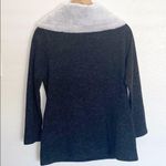 Trisha Tyler Charcoal Gray Faux Fur Collar Sweater Photo 7