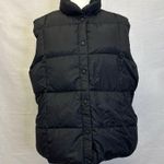 Lands' End Lands’ End Black Puffer Vest, Size XL - Snap Button Front, Cozy & Warm! Photo 1