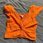 Orange Crop Blouse Size XL Photo 0