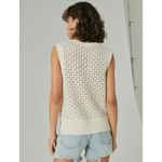 Lucky Brand ✨ Crochet Geo Sweater Sz Medium Tank✨ Photo 5